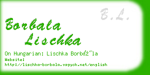 borbala lischka business card